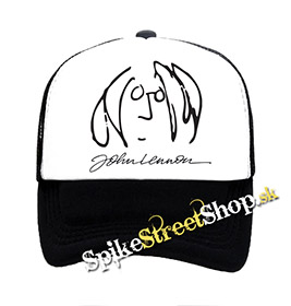 JOHN LENNON - Logo - čiernobiela sieťkovaná šiltovka model "Trucker"