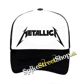 METALLICA - Logo - čiernobiela sieťkovaná šiltovka model "Trucker"