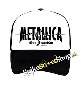 METALLICA - San Francisco - čiernobiela sieťkovaná šiltovka model "Trucker"
