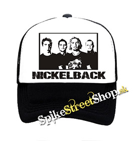 NICKELBACK - Logo - čiernobiela sieťkovaná šiltovka model "Trucker"