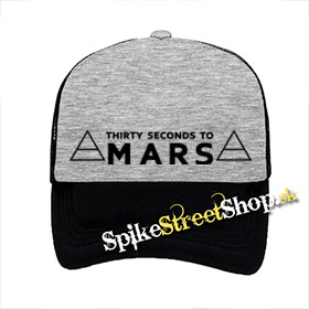 30 SECONDS TO MARS - Logo - šedočierna sieťkovaná šiltovka model "Trucker"