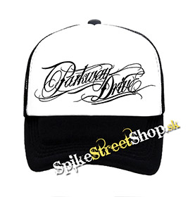 PARKWAY DRIVE - Logo - čiernobiela sieťkovaná šiltovka model "Trucker"