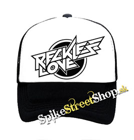 RECKLESS LOVE - Logo - čiernobiela sieťkovaná šiltovka model "Trucker"