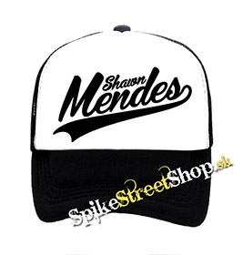 SHAWN MENDES - Logo - čiernobiela sieťkovaná šiltovka model "Trucker"