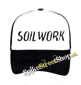 SOILWORK - Logo - čiernobiela sieťkovaná šiltovka model "Trucker"