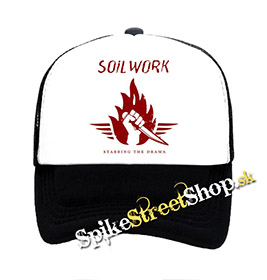 SOILWORK - Stabbing The Drama - čiernobiela sieťkovaná šiltovka model "Trucker"