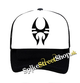 SOULFLY - Logo - čiernobiela sieťkovaná šiltovka model "Trucker"