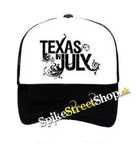 TEXAS IN JULY - Logo - čiernobiela sieťkovaná šiltovka model "Trucker"