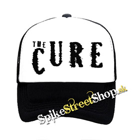 THE CURE - Logo - čiernobiela sieťkovaná šiltovka model "Trucker"