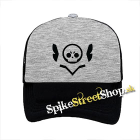 BRAWL STARS - Skull - šedočierna sieťkovaná šiltovka model "Trucker"