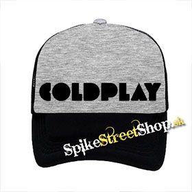 COLDPLAY - Logo - šedočierna sieťkovaná šiltovka model "Trucker"
