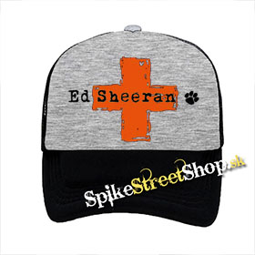 ED SHEERAN - Plus - šedočierna sieťkovaná šiltovka model "Trucker"