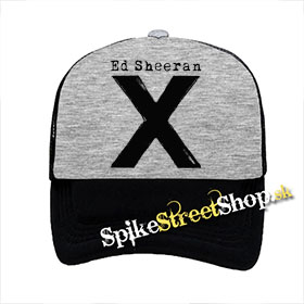 ED SHEERAN - X - šedočierna sieťkovaná šiltovka model "Trucker"