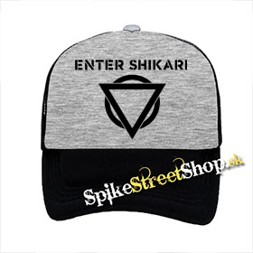 ENTER SHIKARI - Symbol - šedočierna sieťkovaná šiltovka model "Trucker"