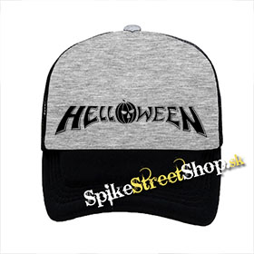 HELLOWEEN - Logo - šedočierna sieťkovaná šiltovka model "Trucker"