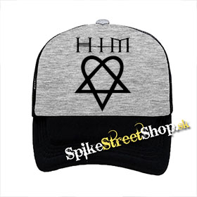 HIM - HEARTAGRAM 2 - šedočierna sieťkovaná šiltovka model "Trucker"