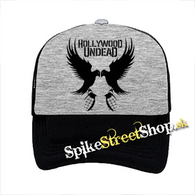 HOLLYWOOD UNDEAD - Doves - šedočierna sieťkovaná šiltovka model "Trucker"