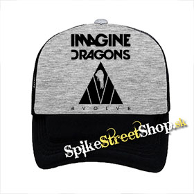 IMAGINE DRAGONS - Evolve - šedočierna sieťkovaná šiltovka model "Trucker"