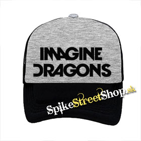 IMAGINE DRAGONS - Logo - šedočierna sieťkovaná šiltovka model "Trucker"