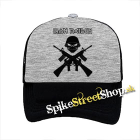 IRON MAIDEN - A Matter Of Life  - šedočierna sieťkovaná šiltovka model "Trucker"