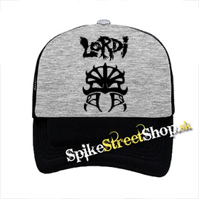 LORDI - Symbol - šedočierna sieťkovaná šiltovka model "Trucker"