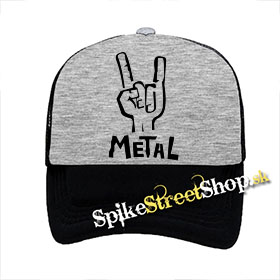 METAL - šedočierna sieťkovaná šiltovka model "Trucker"