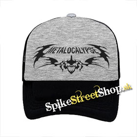 METALOCALYPSE - šedočierna sieťkovaná šiltovka model "Trucker"