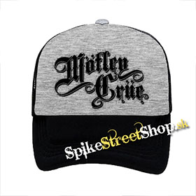 MOTLEY CRUE - Logo - šedočierna sieťkovaná šiltovka model "Trucker"