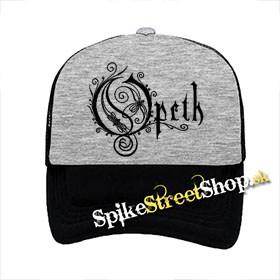 OPETH - Logo - šedočierna sieťkovaná šiltovka model "Trucker"