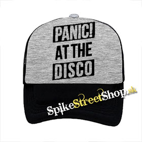 PANIC AT THE DISCO - Big Logo - šedočierna sieťkovaná šiltovka model "Trucker"