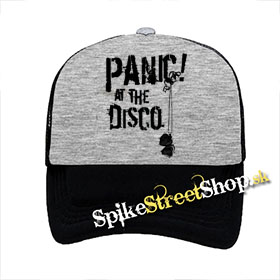 PANIC AT THE DISCO - Small Logo - šedočierna sieťkovaná šiltovka model "Trucker"