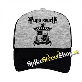 PAPA ROACH - Crest - šedočierna sieťkovaná šiltovka model "Trucker"