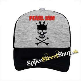 PEARL JAM - Riot - šedočierna sieťkovaná šiltovka model "Trucker"