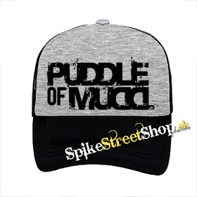 PUDDLE OF MUDD - Logo - šedočierna sieťkovaná šiltovka model "Trucker"