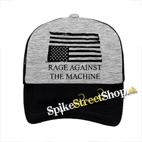 RAGE AGAINST THE MACHINE - Wrec - šedočierna sieťkovaná šiltovka model "Trucker"