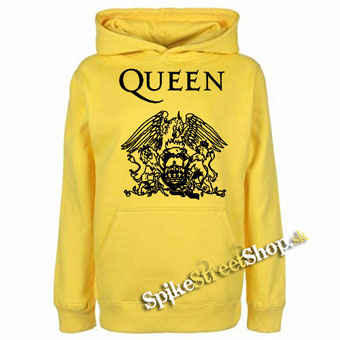 QUEEN - Logo - žltá pánska mikina