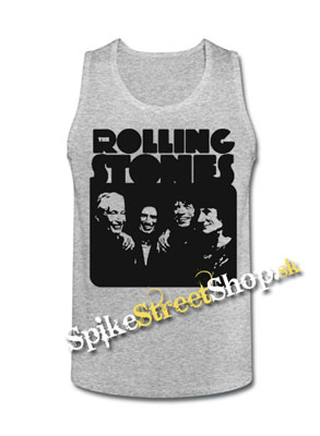 ROLLING STONES - Smile Band Forever - Mens Vest Tank Top - šedé