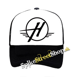 WE ARE HARLOT - Sign - čiernobiela sieťkovaná šiltovka model "Trucker"