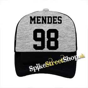 SHAWN MENDES - Mendes 98 - šedočierna sieťkovaná šiltovka model "Trucker"