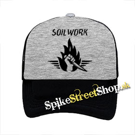 SOILWORK - Stabbing The Drama - šedočierna sieťkovaná šiltovka model "Trucker"