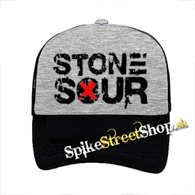 STONE SOUR - Logo - šedočierna sieťkovaná šiltovka model "Trucker"