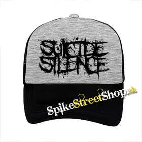 SUICIDE SILENCE - Logo - šedočierna sieťkovaná šiltovka model "Trucker"