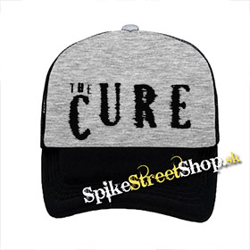 THE CURE - Logo - šedočierna sieťkovaná šiltovka model "Trucker"