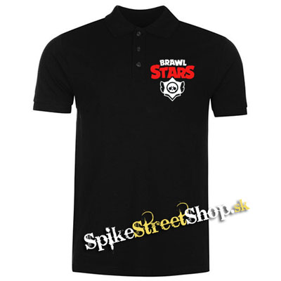 BRAWL STARS - Logo - čierna pánska polokošeľa