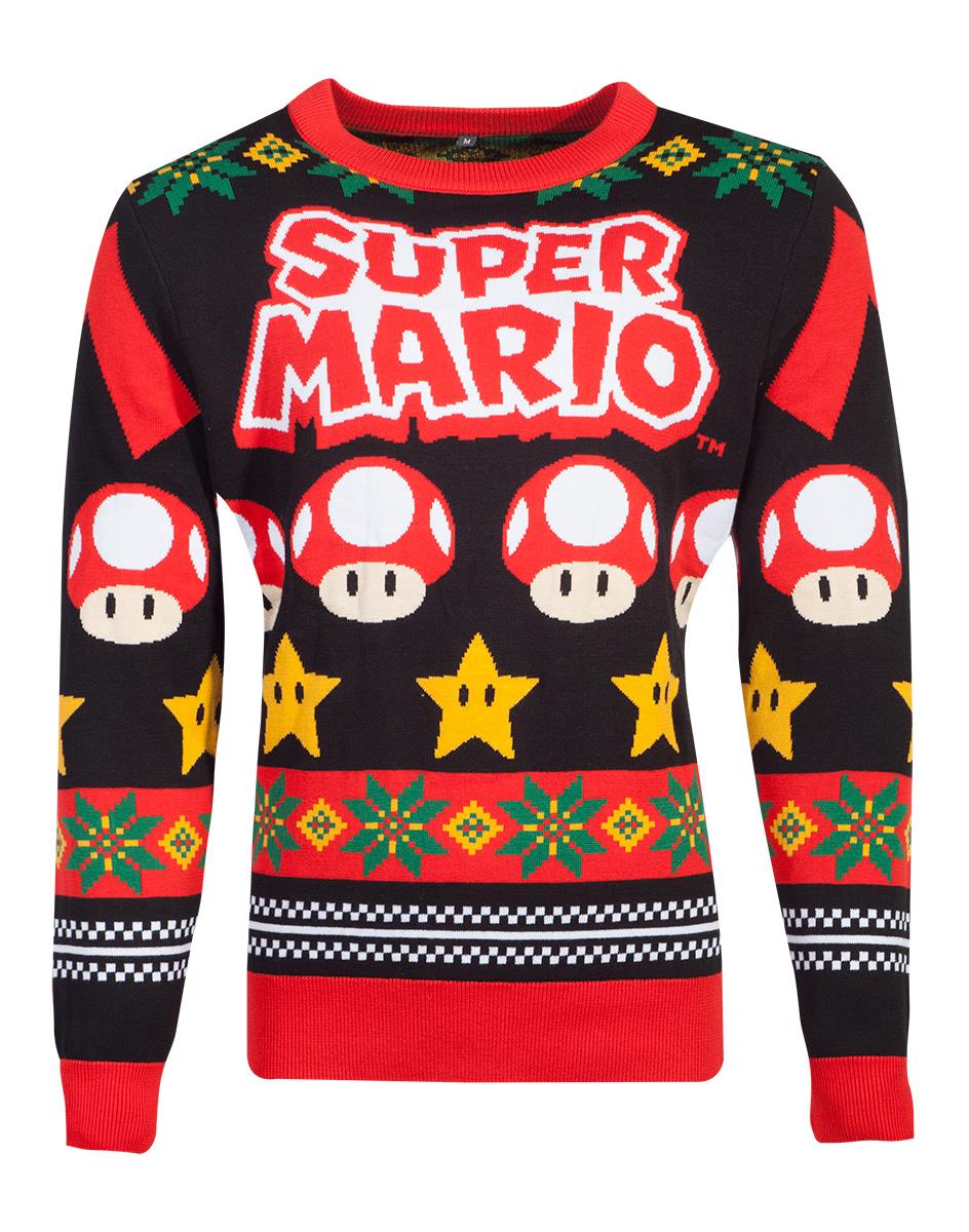 NINTENDO - Super Mario Knitted Christmas Unisex Jumper - sveter