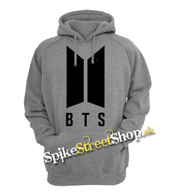 BTS - BANGTAN BOYS - Logo - šedá pánska mikina