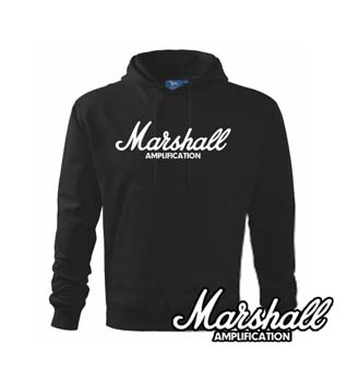 MARSHALL - White Logo - čierna detská mikina