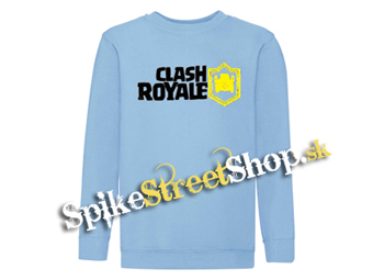 CLASH ROYALE - Logo - Svetlomodrá detská mikina bez kapuce