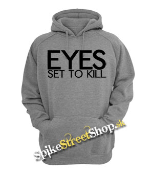 EYES SET TO KILL - Logo - sivá detská mikina