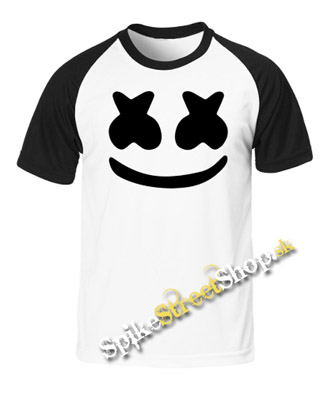 MARSHMELLO - B&W Smile - dvojfarebné pánske tričko